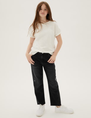 

M&S Collection Jeans denim straight (6-16 años) - Black, Black