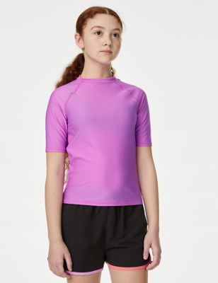 

Girls M&S Collection Rash Vest (6-16 Yrs) - Purple, Purple