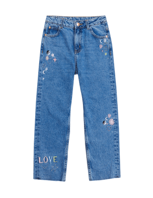 

Girls M&S Collection Denim Embroidered Jeans (6-16 Yrs), Denim