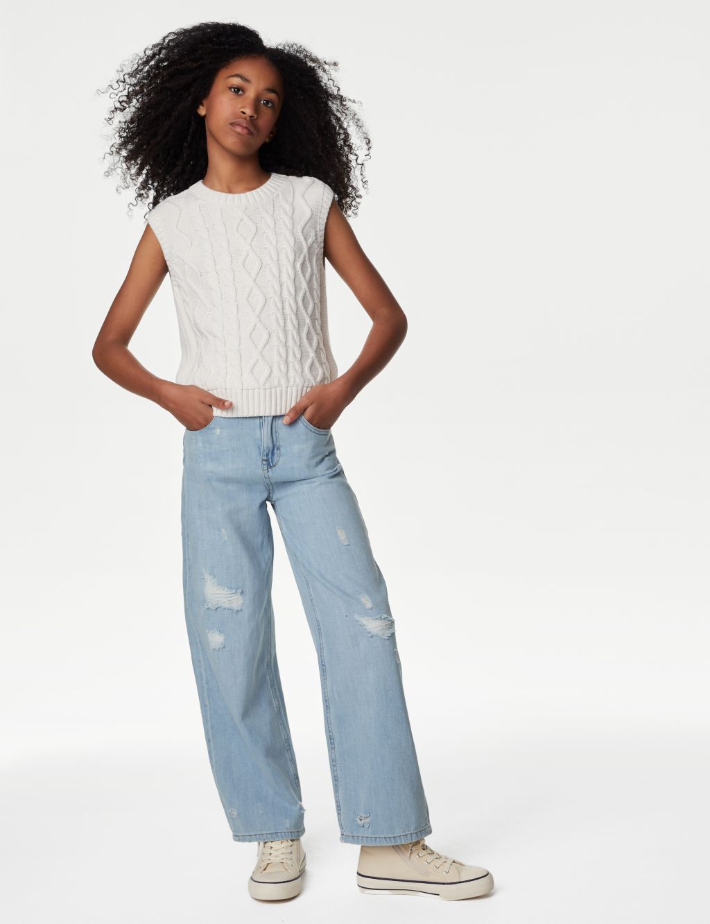 Relaxed Denim Jeans (6-16 Yrs) image 1