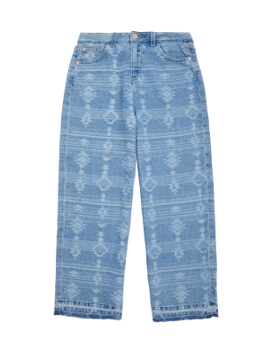 

M&S Collection Jeans denim de pata ancha estampados (6-16 años), Denim