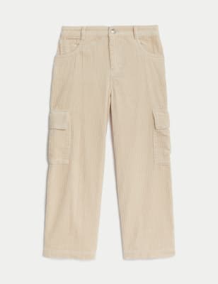 

Girls M&S Collection Pure Cotton Cargo Trousers (6-16 Yrs) - Cream, Cream