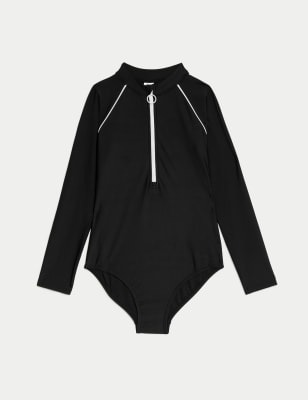 

Girls M&S Collection Long Sleeve Swimsuit (6-16 Yrs) - Black, Black