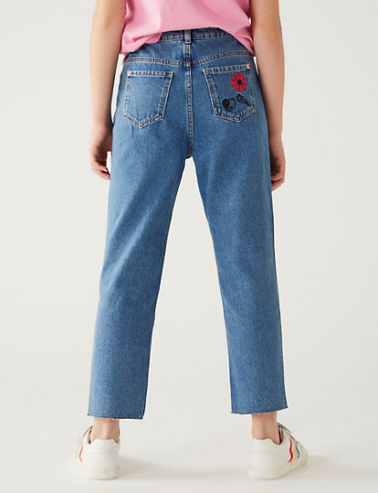 Denim Embroidered Jeans