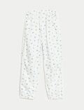 Pantalón de paracaidista 100% algodón con diseño de florecillas (6-16&nbsp;años)