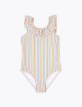 Striped Frill Swimsuit (6-16 Yrs)