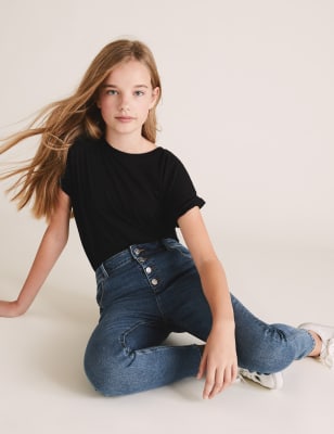 Mini Ivy - Jean denim skinny 4 boutons (du 6 au 16 ans)