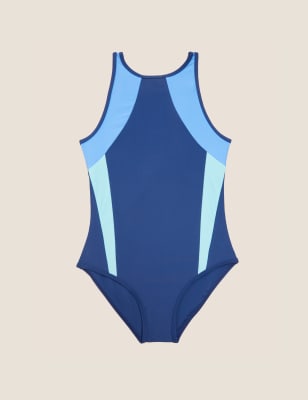 

M&S Collection Sportlicher Badeanzug mit Blockfarben (6-16 J.) - Navy, Navy