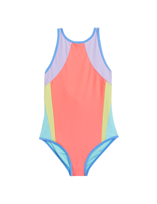 

Girls M&S Collection Colourblock Swimsuit (6-16 Yrs) - Coral, Coral