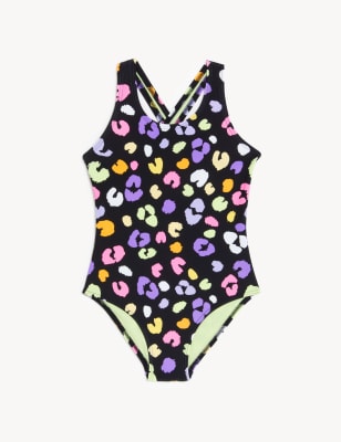 Leopard Print Swimsuit 6 16 Yrs M S ES