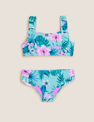 2pc Palm All Over Print Bikini (6-16 Yrs)