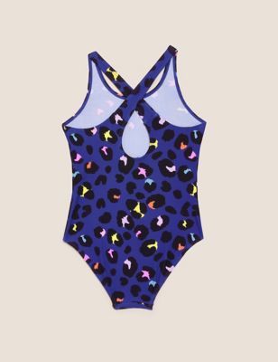 M&S Girls Leopard Print Swimsuit (6-16 Yrs)