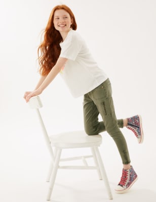 

Girls M&S Collection Skinny Denim Jeans (6-16 Yrs) - Khaki, Khaki
