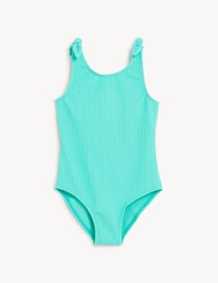 

Girls M&S Collection Crinkle Bow Swimsuit (6-16 Yrs) - Aqua, Aqua