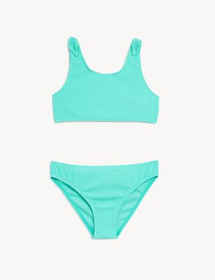 

Girls M&S Collection Crinkle Bikini (6-16 Yrs) - Aqua, Aqua