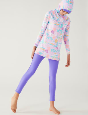 

M&S Collection 3-teiliges Set mit langen Ärmeln und Palmenmuster (6-16 J.) - Lilac, Lilac