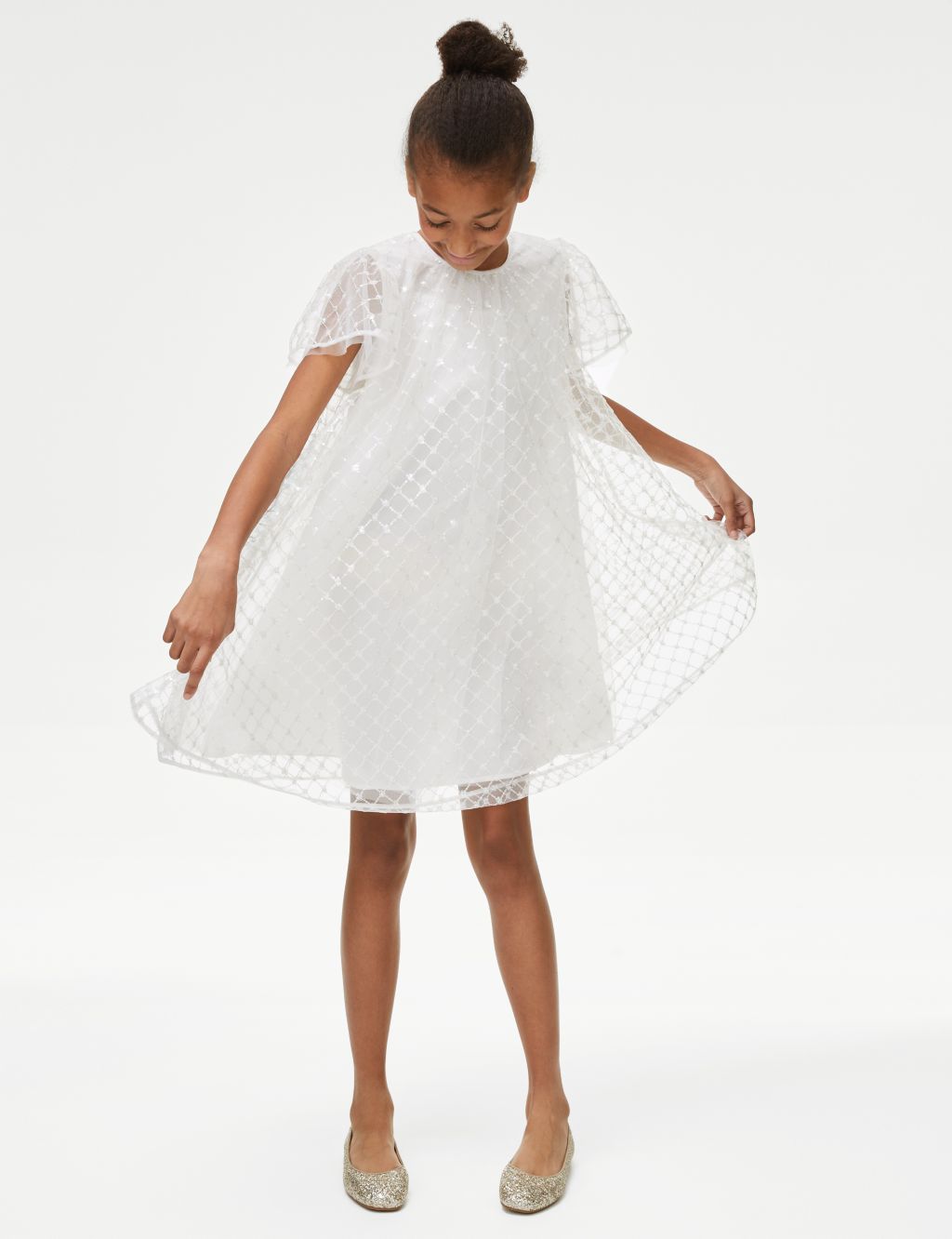 Patterned Sequin Dress (7-16 Yrs) image 3