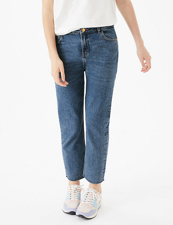 RE/DONE Denim Jeans mit geradem Bein in Blau Damen Bekleidung Jeans Jeans mit gerader Passform 