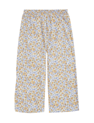 

M&S Collection Hose mit Blumenmuster (6-16 J.) - White Mix, White Mix