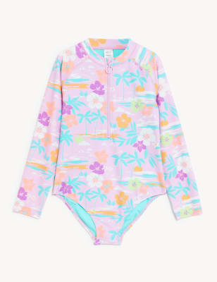 

Girls M&S Collection Tropical Long Sleeve Swimsuit (6-16 Yrs) - Lilac, Lilac