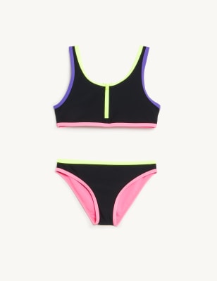 

M&S Collection Bikini de bloques de color (6-16 años) - Black, Black