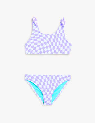 

M&S Collection Bikini mit Schachbrettmuster (6-16 J.) - Lilac Mix, Lilac Mix