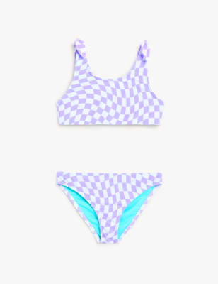 

Girls M&S Collection Checkerboard Bikini (6-16 Yrs) - Lilac Mix, Lilac Mix