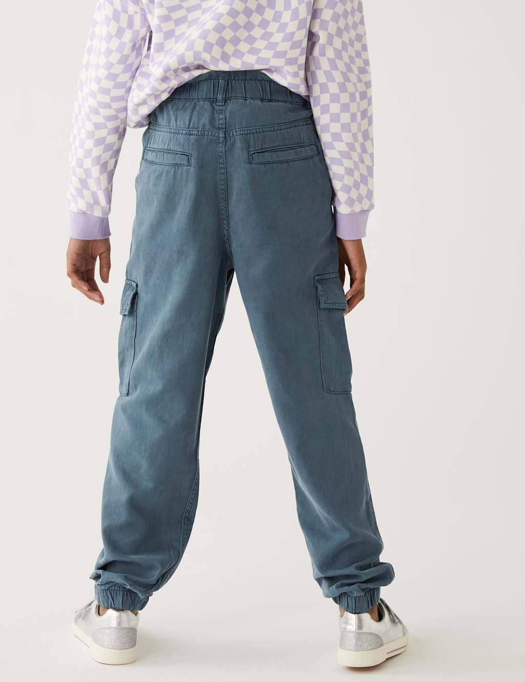 Cotton Blend Cargo Trousers (6-16 Yrs) image 4