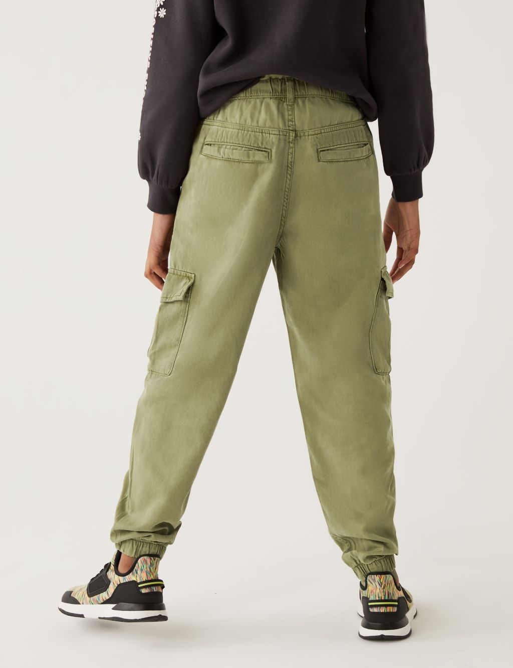 Cotton Blend Cargo Trousers (6-16 Yrs) image 4