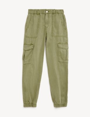 Cotton Blend Cargo Trousers (6-16 Yrs)