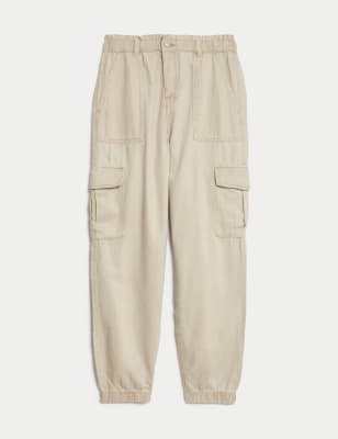 Cotton Blend Cargo Trousers (6-16 Yrs)