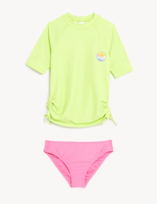 

Girls M&S Collection 2pc Slogan Swim Set (6-16 Yrs) - Lime, Lime