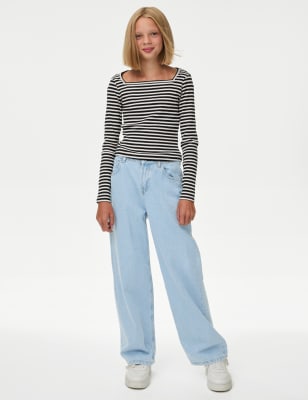 Wide Leg Denim Jeans (6-16 Yrs)