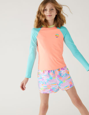 

M&S Collection Bañador con estampado de palmeras (6-16 años) - Lilac, Lilac
