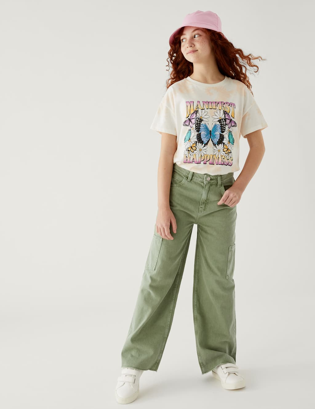 Wide Leg Denim Cargo Jeans (6-16 Yrs) image 1