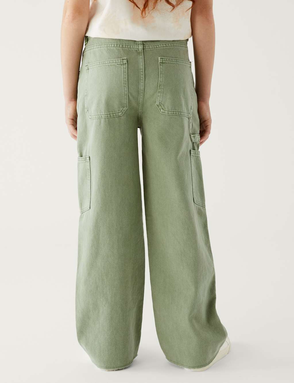 Wide Leg Denim Cargo Jeans (6-16 Yrs) image 4