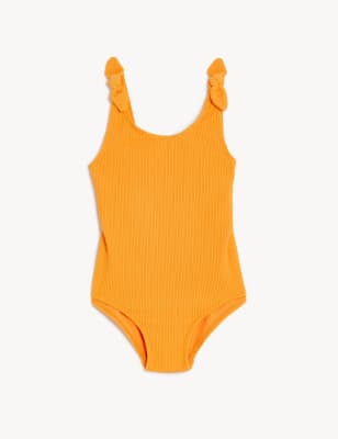 

Girls M&S Collection Mini Me Crinkle Swimsuit (6-16 Yrs) - Orange, Orange