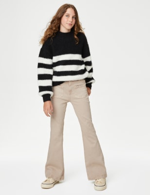 

Girls M&S Collection Denim Flared Jeans (6-16 Yrs) - Neutral, Neutral