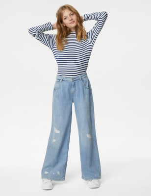 Comprar Pantalones vaqueros de niña - Wide leg Azul denim? Calidad y ahorro