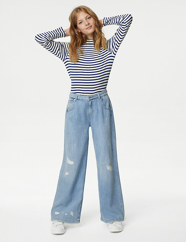 90's Baggy Low Rise Denim Jeans (6-16 Yrs) - EE