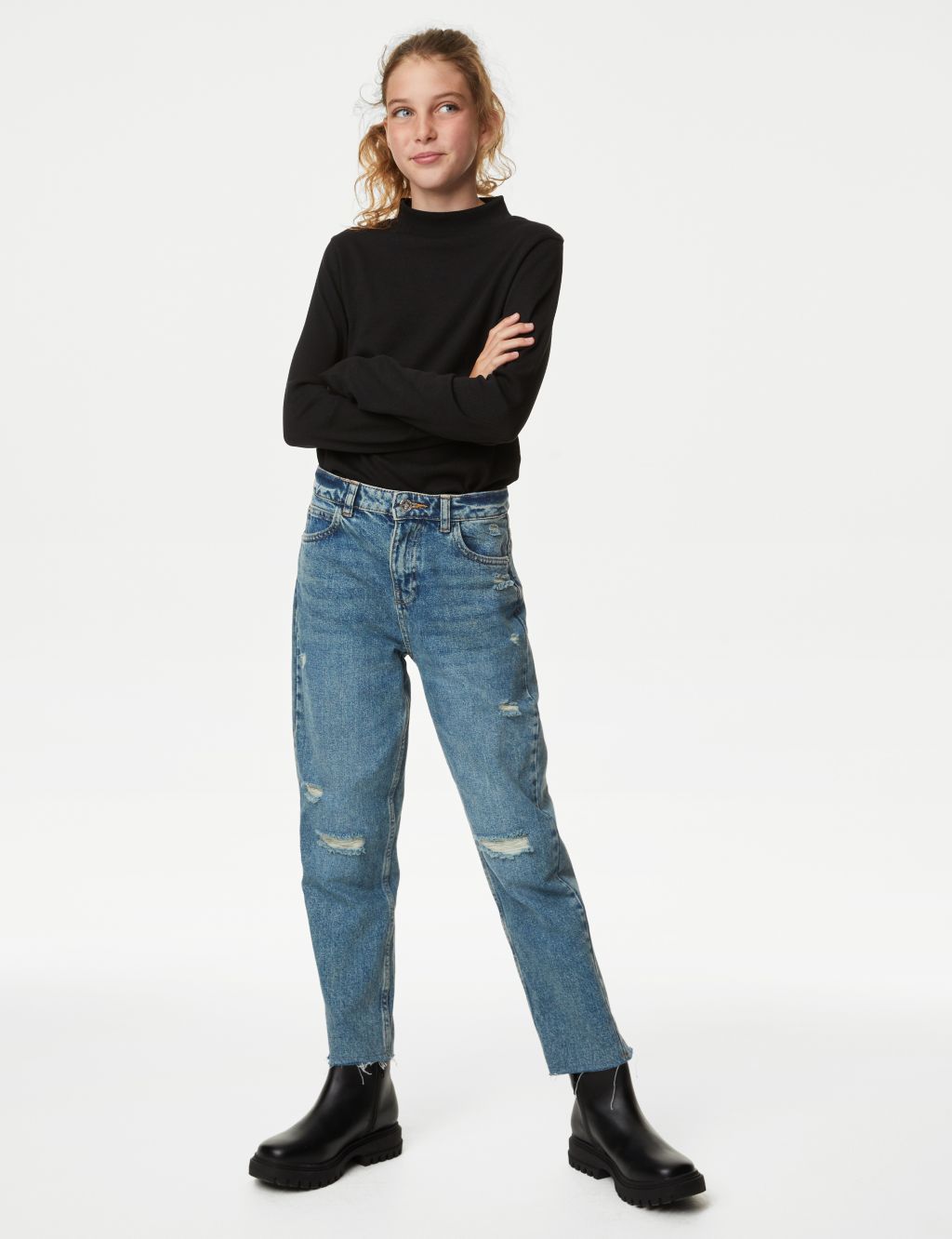 Pure Cotton Jeans (6-16 Yrs) image 1
