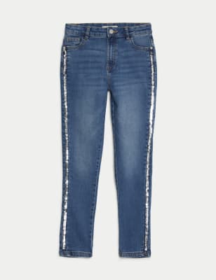 Skinny Cotton Rich Sequin Jeans (6-16 Yrs)