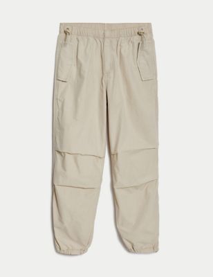 Pure Cotton Parachute Trousers (6-16 Yrs)
