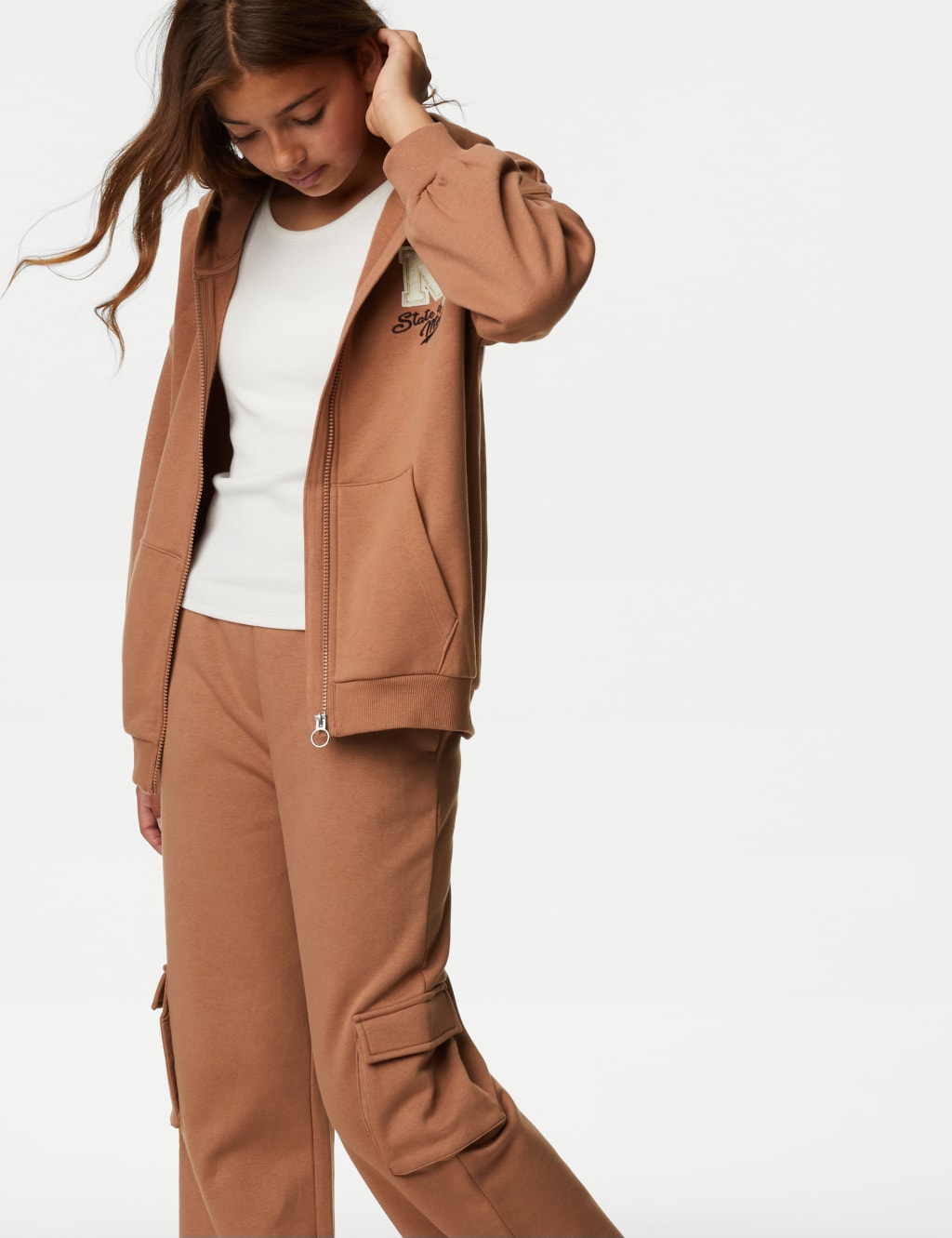 Cotton Rich Cargo Joggers (6-16 Yrs) image 1