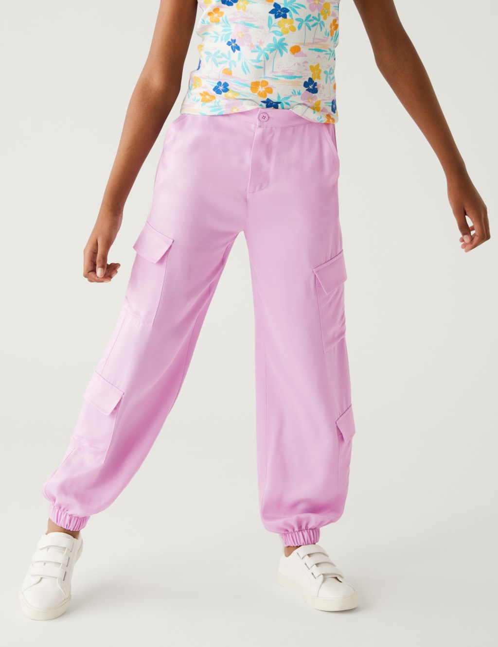 Satin Cargo Trousers (6-16 Yrs) image 3