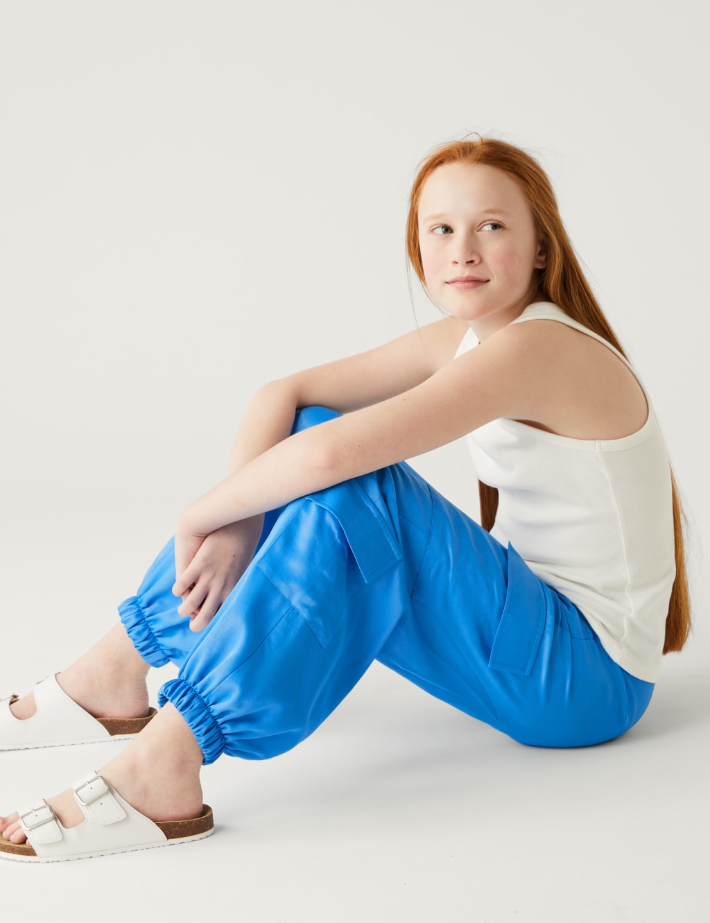 Satin Cargo Trousers (6-16 Yrs) image 1