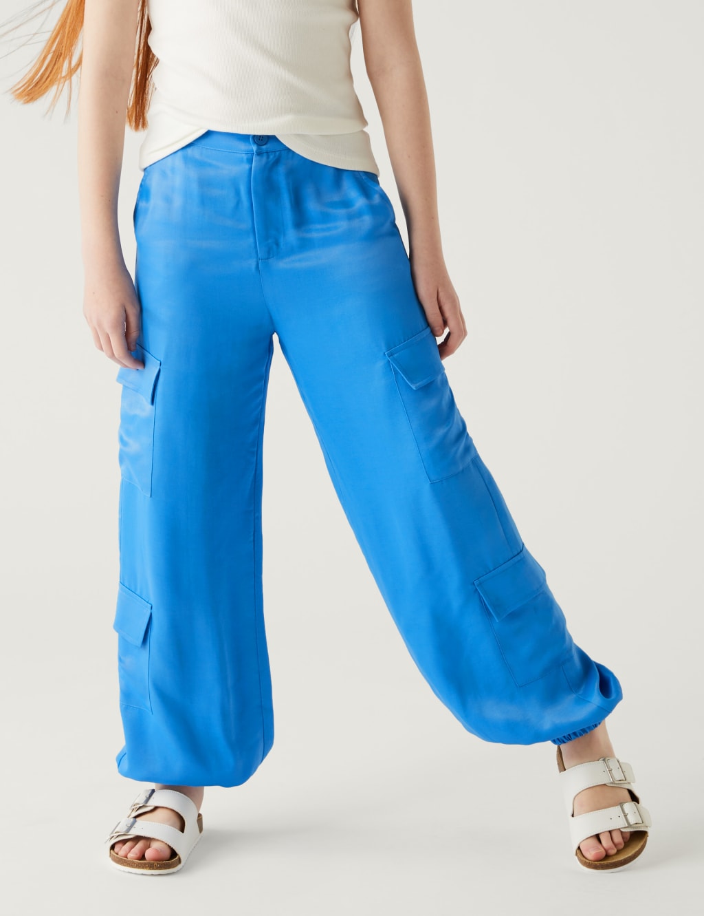 Satin Cargo Trousers (6-16 Yrs) image 4
