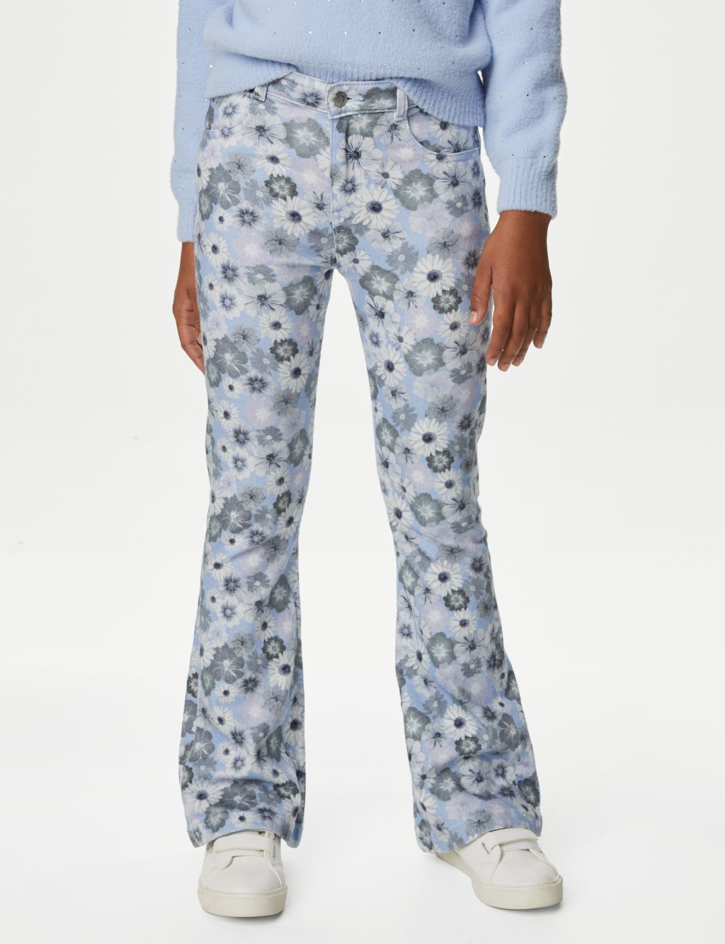 Floral Flared Jeans (6-16 Yrs) image 4