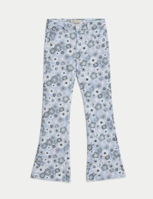 Floral Flared Jeans (6-16 Yrs)