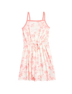 

Girls M&S Collection Pure Cotton Palm Print Dress (6-16 Yrs) - Coral Mix, Coral Mix